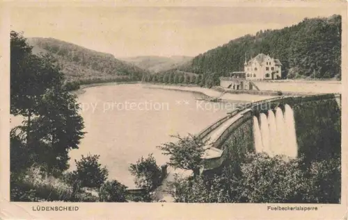 AK / Ansichtskarte LueDENSCHEID NRW Fuelbeckertalsperre Feldpost