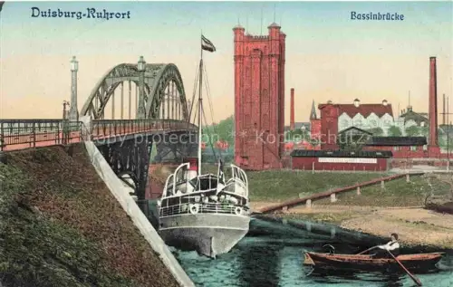 AK / Ansichtskarte DUISBURG  Ruhrort Bassinbruecke