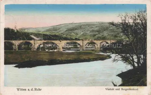 AK / Ansichtskarte WITTEN  RUHR NRW Viadukt und Bergerdenkmal