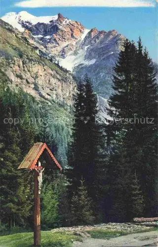 AK / Ansichtskarte Ortels 3902m Bozen BOLZANO Suedtirol IT Panorama Wegekreuz