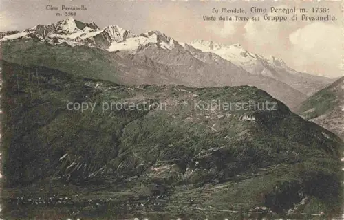 AK / Ansichtskarte Mendola Mendelpass Trentino IT Cima Penegal Vista dalla Torre sul Gruppo di Presanella