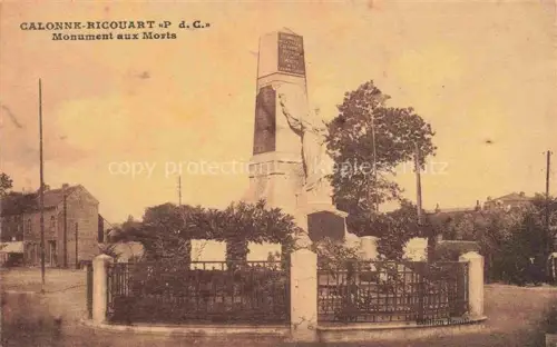 AK / Ansichtskarte Calonne-Ricouart Bethune 62 Pas-de-Calais Monument aux Morts