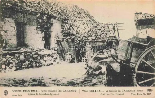 AK / Ansichtskarte Carency ARRAS 62 Pas-de-Calais WK1 Une maison de Carency apres le bombardement