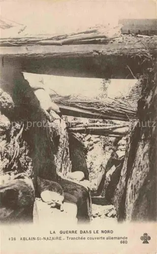 AK / Ansichtskarte Ablain-Saint-Nazaire ARRAS 62 Pas-de-Calais Tranchee couverte allemande