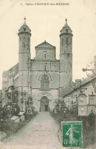 AK / Ansichtskarte Auchy-les-Hesdin Montreuil 62 Pas-de-Calais Eglise