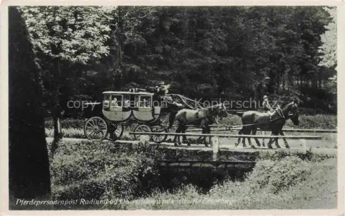 AK / Ansichtskarte Oberschlema Erzgebirge Sachsen Pferdepersonenpost Radiumbad ins Silbergebirge