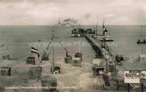 AK / Ansichtskarte Timmendorfer Strand Timmendorferstrand Timmendorf Strand und Seebruecke