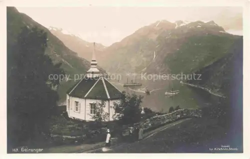 AK / Ansichtskarte Geiranger Norge Kirche Fjord