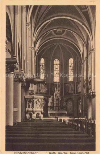 AK / Ansichtskarte Niederfischbach Altenkirchen Westerwald Rheinland-Pfalz Kath Kirche Inneres