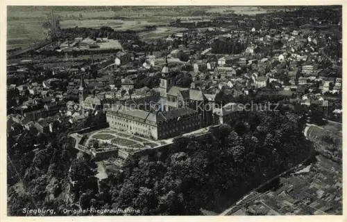 AK / Ansichtskarte Siegburg NRW Fliegeraufnahme mit Benediktinerabtei