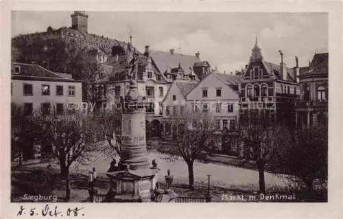 AK / Ansichtskarte Siegburg NRW Markt mit Denkmal