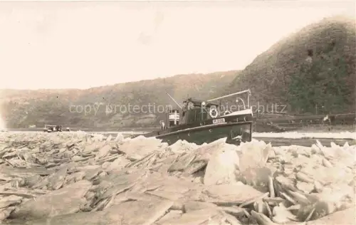 AK / Ansichtskarte Loreley Lorelei Sankt Goarshausen Rheinland-Pfalz Eisschollen auf dem Rhein
