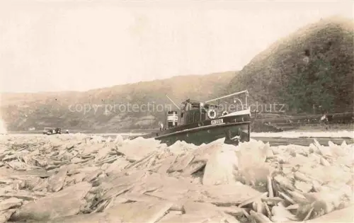 AK / Ansichtskarte Loreley Lorelei Sankt Goarshausen Rheinland-Pfalz Eisschollen auf dem Rhein