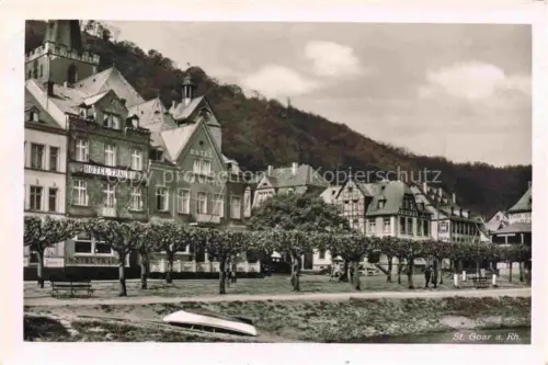 AK / Ansichtskarte St Goar Rhein Uferpromenade Hotels Cafés