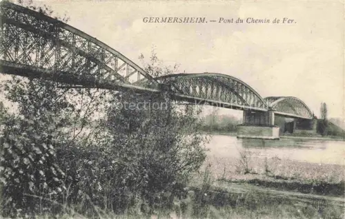 AK / Ansichtskarte Germersheim Rheinland-Pfalz Pont du chemin de fer