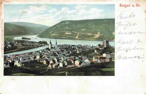 AK / Ansichtskarte Bingen Rhein Rheinland-Pfalz Panorama Weinberge