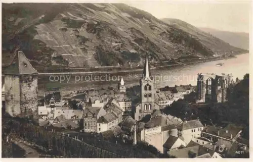 AK / Ansichtskarte Bacharach Rheinland-Pfalz Panorama mit Werner Kapelle Serie Der Rhein