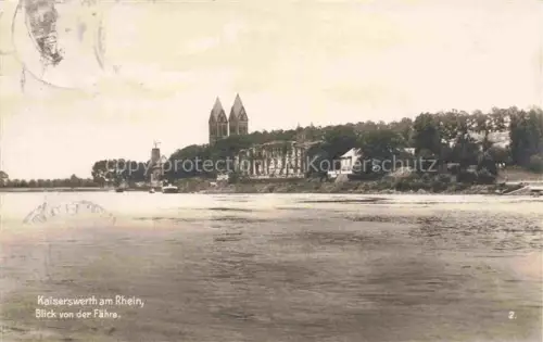 AK / Ansichtskarte Kaiserswerth Rhein Blick von der Faehre