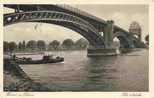 AK / Ansichtskarte WORMS Rhein Rheinbruecke