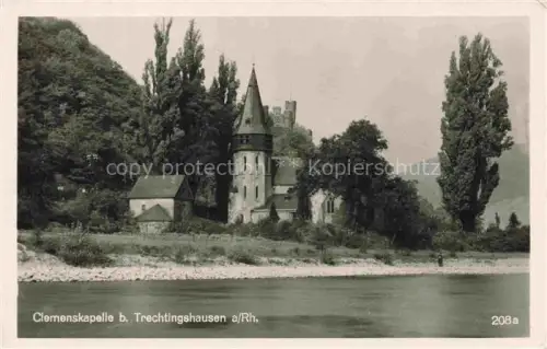 AK / Ansichtskarte Trechtingshausen Mainz-Bingen Rheinland-Pfalz Clemenskapelle am Rhein