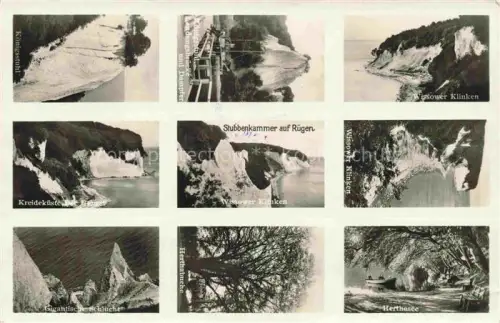 AK / Ansichtskarte Stubbenkammer Sassnitz Ruegen Wissower Klinken Kreidekueste Koenigsstuhl Herthabuche Herthasee