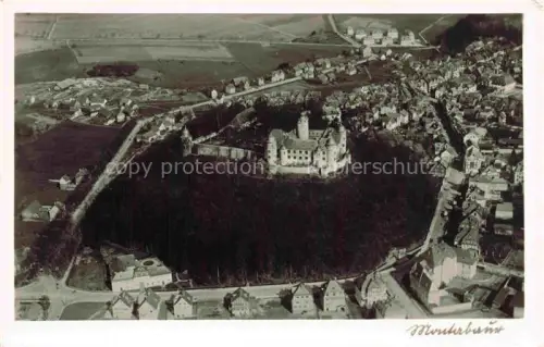 AK / Ansichtskarte Montabaur Westerwald Rheinland-Pfalz Fliegeraufnahme mit Schloss