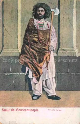 AK / Ansichtskarte Constantinople Constantinopel ISTANBUL TK Salut de Constantinople Derviche hurleur Kuenstlerkarte