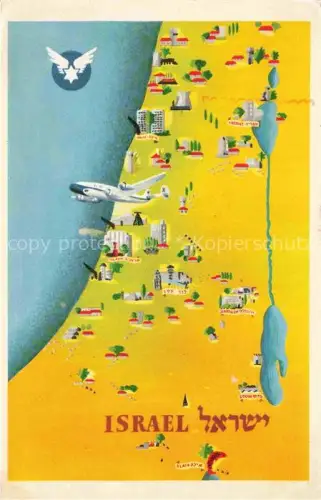 AK / Ansichtskarte Israel Landkarte