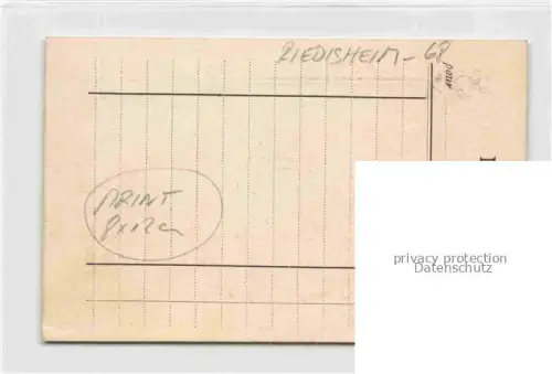 AK / Ansichtskarte Riedisheim Mulhouse 68 Haut-Rhin Restaurant Buchwald Note