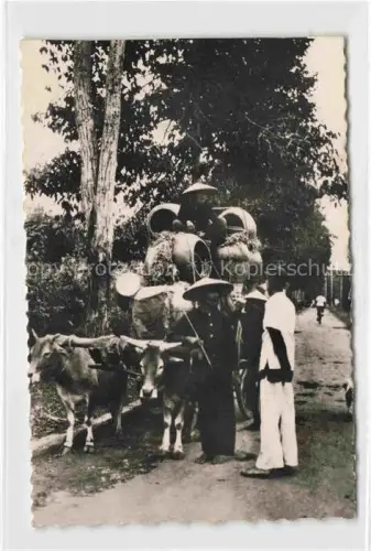 AK / Ansichtskarte Cochinchine Vietnam Scènes de la route aux environs de Saigon