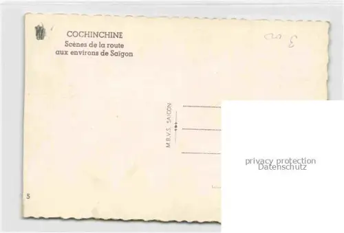 AK / Ansichtskarte Cochinchine Vietnam Scènes de la route aux environs de Saigon