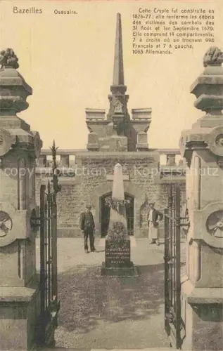 AK / Ansichtskarte Bazeilles Lamoncelle SEDAN 08 Ardennes Ossuaire Feldpost