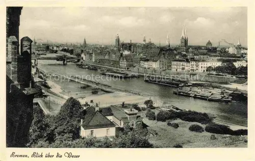 AK / Ansichtskarte BREMEN  CITY Blick ueber die Weser