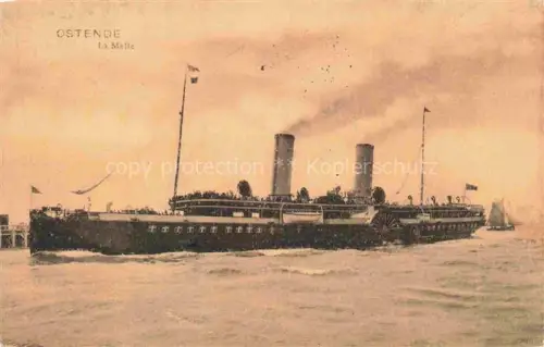 AK / Ansichtskarte OSTENDE Oostende West-Vlaanderen Belgie La Malle Dampfer
