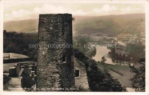 AK / Ansichtskarte Volmarstein WETTER Ruhr NRW Blick von der Burgruine ins Ruhrtal