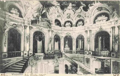 AK / Ansichtskarte WIESBADEN Neues Foyer im Koeniglichen Theater