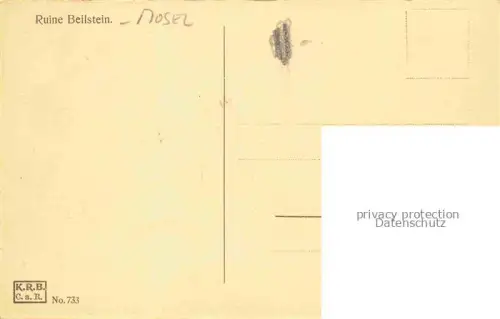 AK / Ansichtskarte Beilstein Mosel Rheinland-Pfalz Ruine Beilstein Kirche