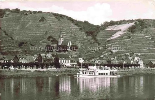 AK / Ansichtskarte Hatzenport Mosel Panorama Faehre