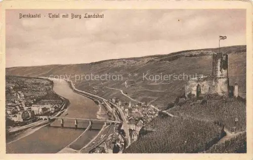 AK / Ansichtskarte BERNKASTEL-KUES Berncastel Rheinland-Pfalz Panorama mit Burg Landshut