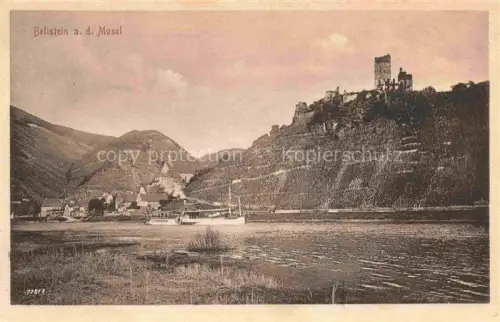 AK / Ansichtskarte Beilstein Mosel Rheinland-Pfalz Moselpartie mit Burgblick