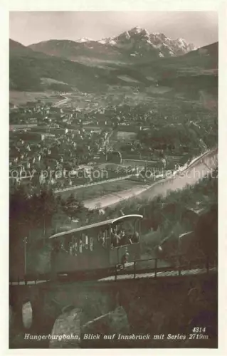 AK / Ansichtskarte Hungerburgbahn Innsbruck Tirol AT Panorama mit Serles