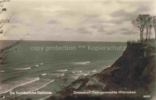 AK / Ansichtskarte GEORGENSWALDE Otradnoje Rauschen Ostseebad RU Die Samlaendische Steilkueste