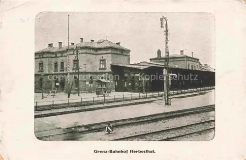 AK / Ansichtskarte Herbesthal Belgie Grenz Bahnhof