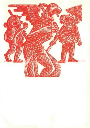 AK / Ansichtskarte BASEL BS Vogel Gryff Basel Zeichnung