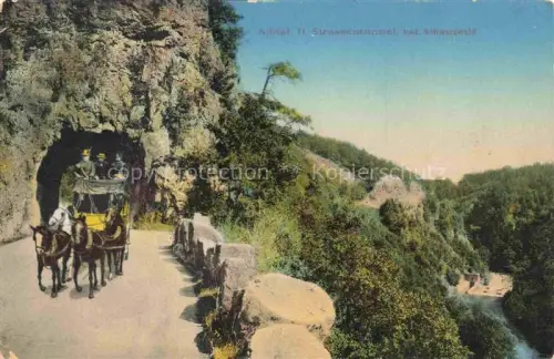 AK / Ansichtskarte Albtal St Blasien BW Strassentunnel Postkutsche Feldpost