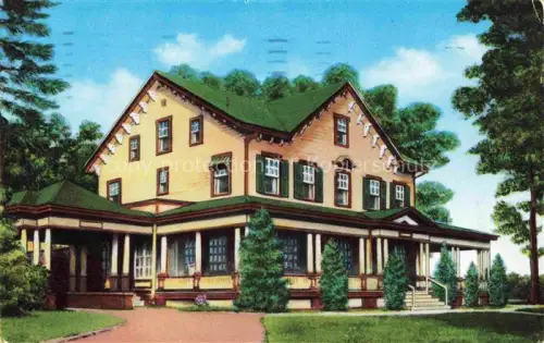 AK / Ansichtskarte Schooleys Mountain New Jersey USA Liebenzell Mission of USA Illustration