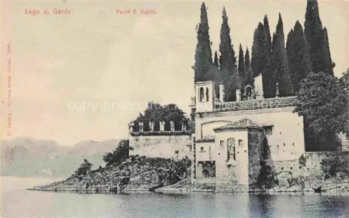 AK / Ansichtskarte Punta San Vigilio Lago di Garda IT Ansicht vom See aus