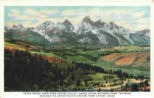 AK / Ansichtskarte Grand Teton National Park Wyoming USA Teton Range from Gros Ventre Valley