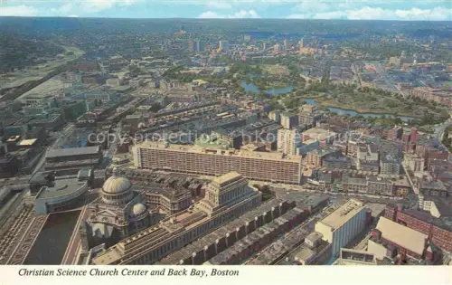 AK / Ansichtskarte BOSTON  Massachusetts USA Christian Science Church Center and Back Bay aerial view
