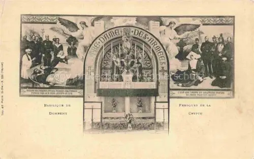 AK / Ansichtskarte Domremy-la-Pucelle Neufchateau 88 Vosges Basilique Fresques de la Crypte